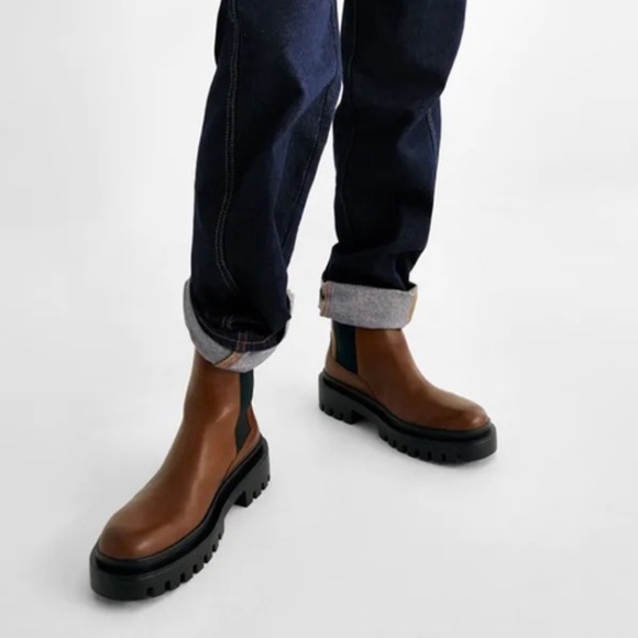 Zara Leather Ankle Boots - Picture 3 of 11